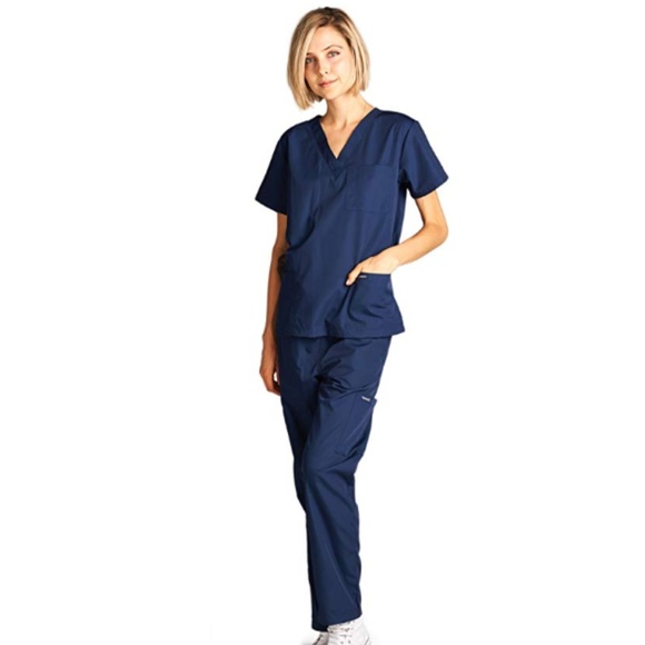 Dagacci,  Scrub Set Medical Uniform, Navy - Picture 3 of 8